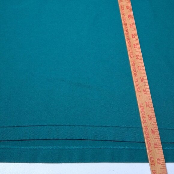LL Bean Polo Shirt XL Tall Green Long Slv Classic Collared Preppy Woven Cotton - Picture 4 of 12
